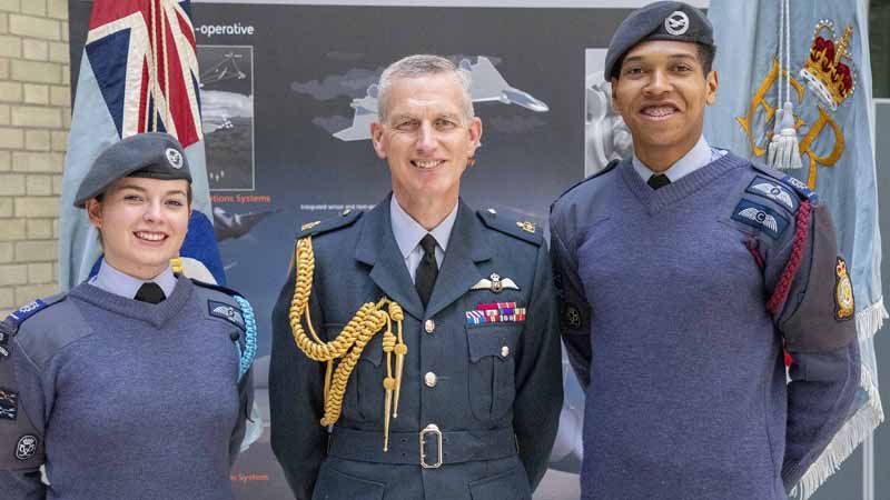 Stephen Hillier, Chief of the Air Staff with cadets