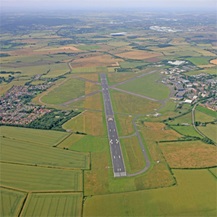 Cranfield airport from above