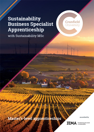 Sustainability MSc Apprenticeship brochure