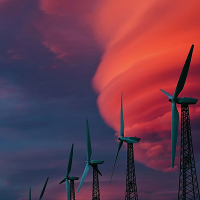 Wind turbines tornado
