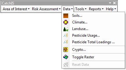 CatchIS Data Menu