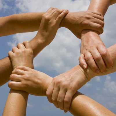 Circle of linked hands