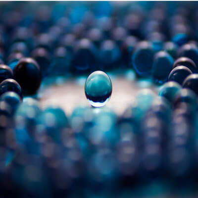 blue abstract glass ball