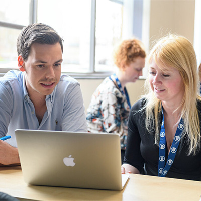 Looking up an architectural office building