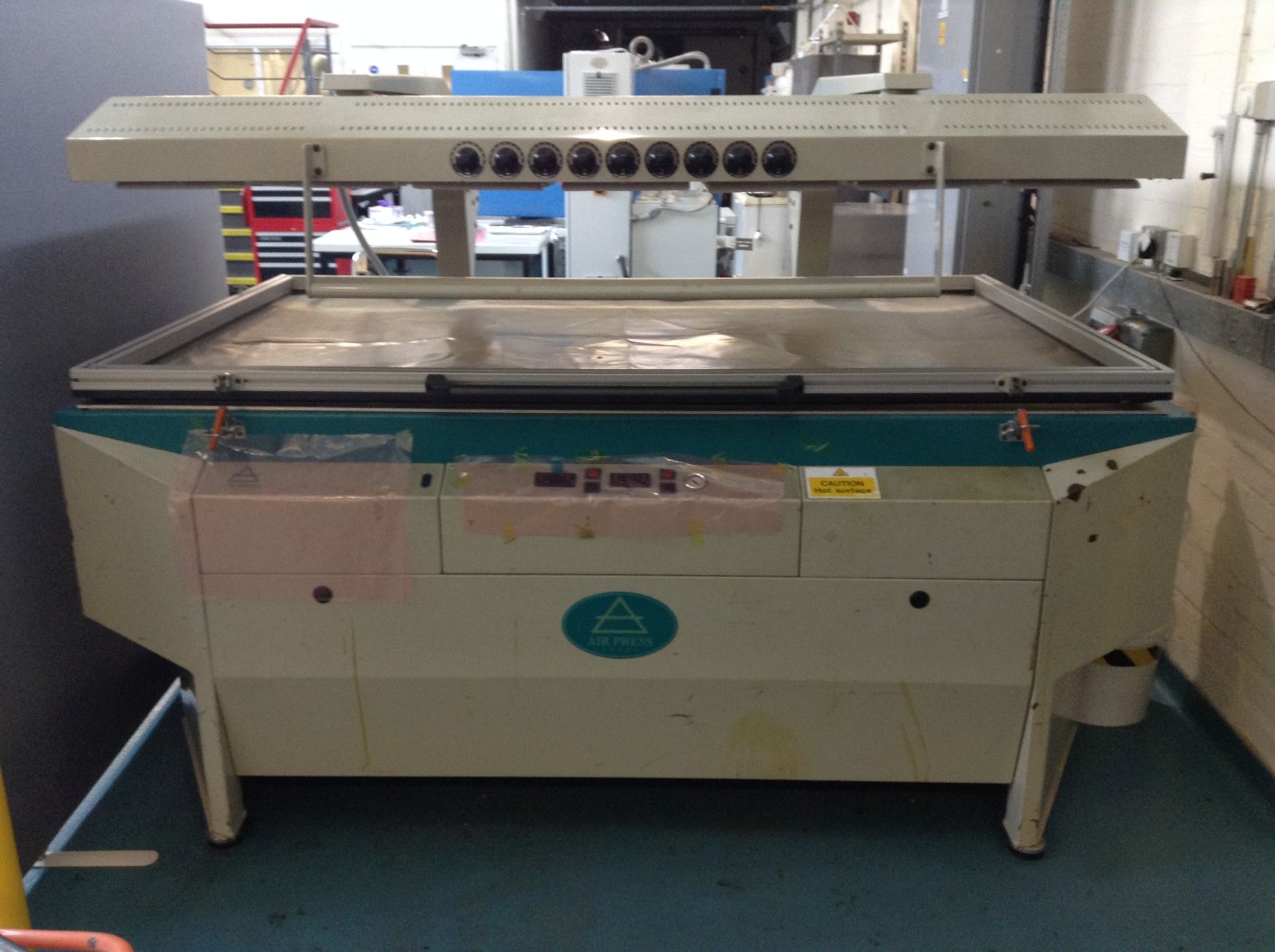 Enhanced composites and structures facility Air press vacuum forming table