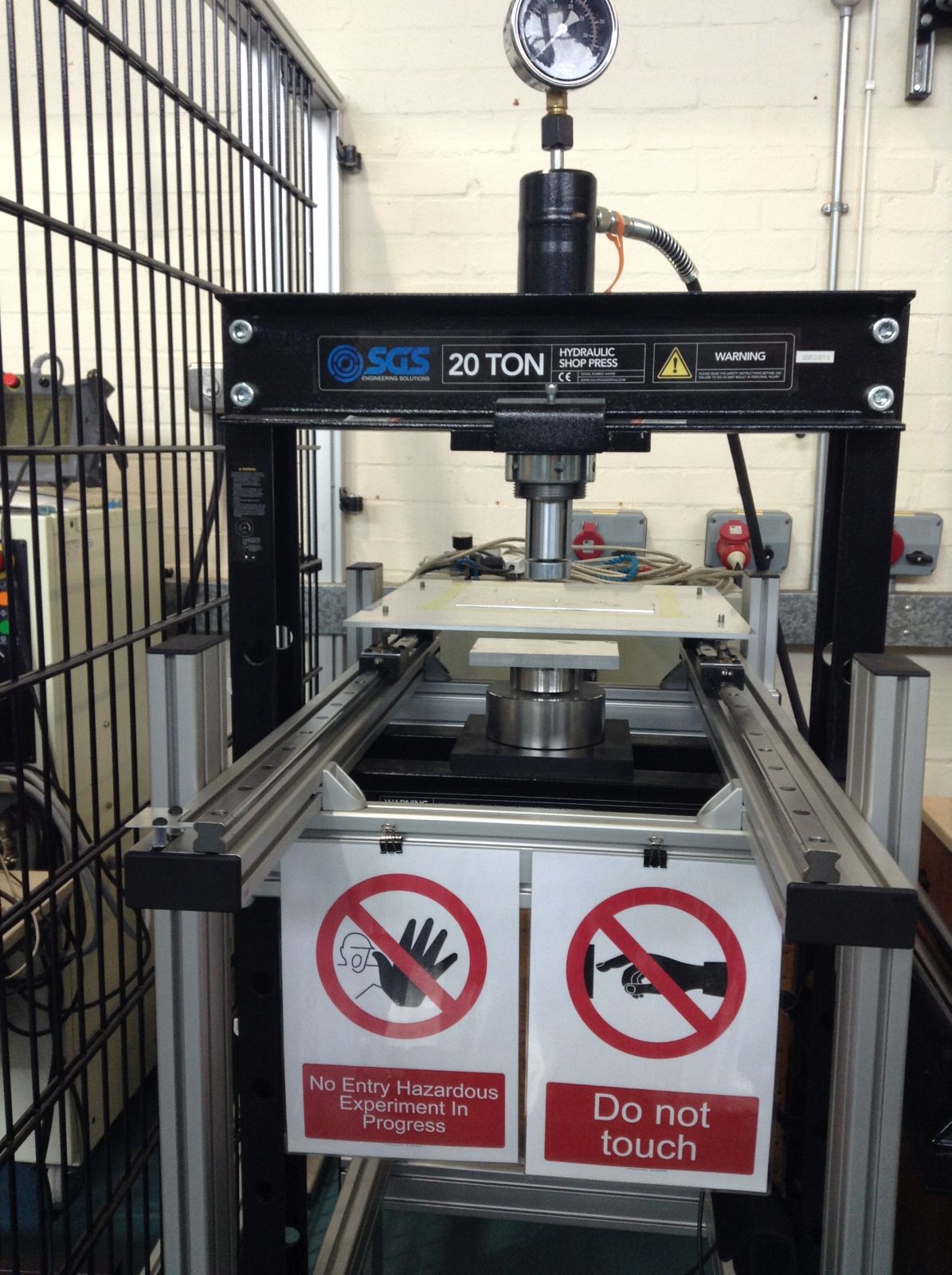 Enhanced composites and structures facility Hand operated hydraulic press