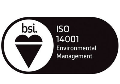 Logo: ISO 14001 Environmental Management BSI Certified