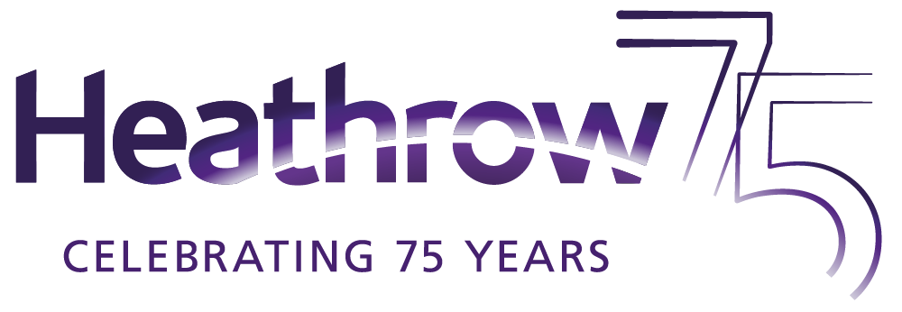 Logo: Heathrow - Celebrating 75 years