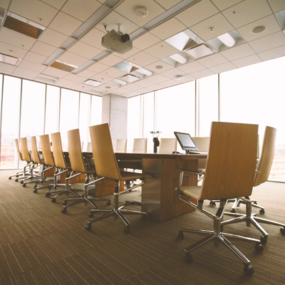 Empty boardroom
