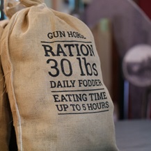 Ration bag at the war horse exhibition