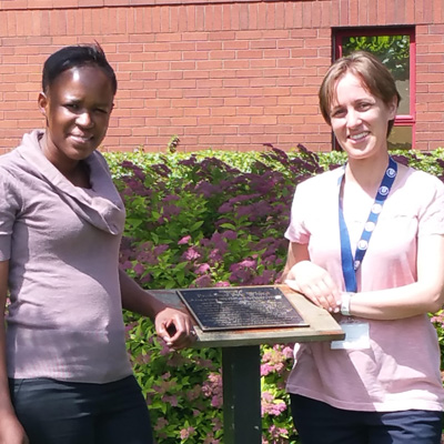 Tshephang (Tshepi) Tumoyagae with Dr Monica Rivas Casado