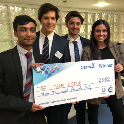 Winning group of Cranfield students, ESPUK