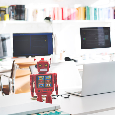 Robot in an office