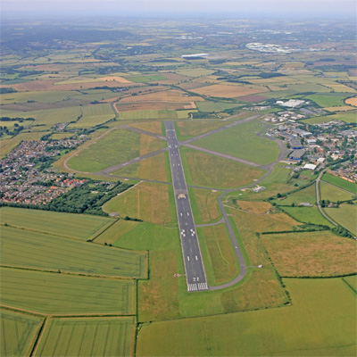 Cranfield airport from above