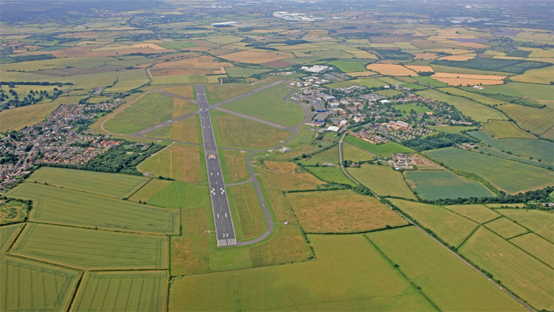 Cranfield airport from above