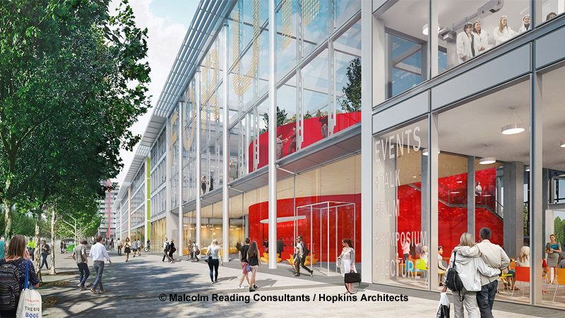 Hopkins Architects design for MK:U university quarter