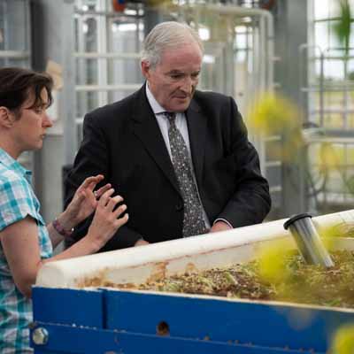 The Rt Hon Lord Henley in the glasshouse