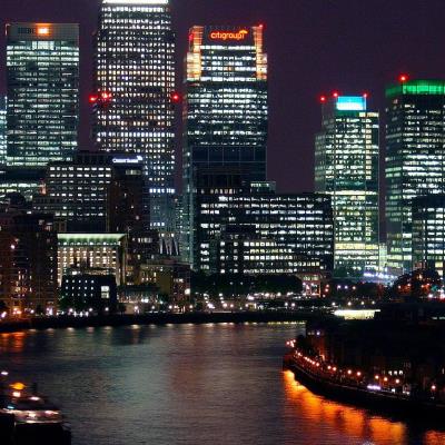 City of London at night