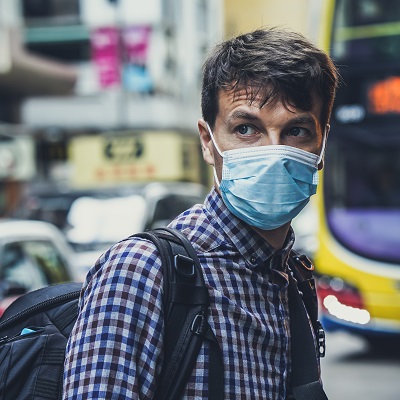Man wearing face mask