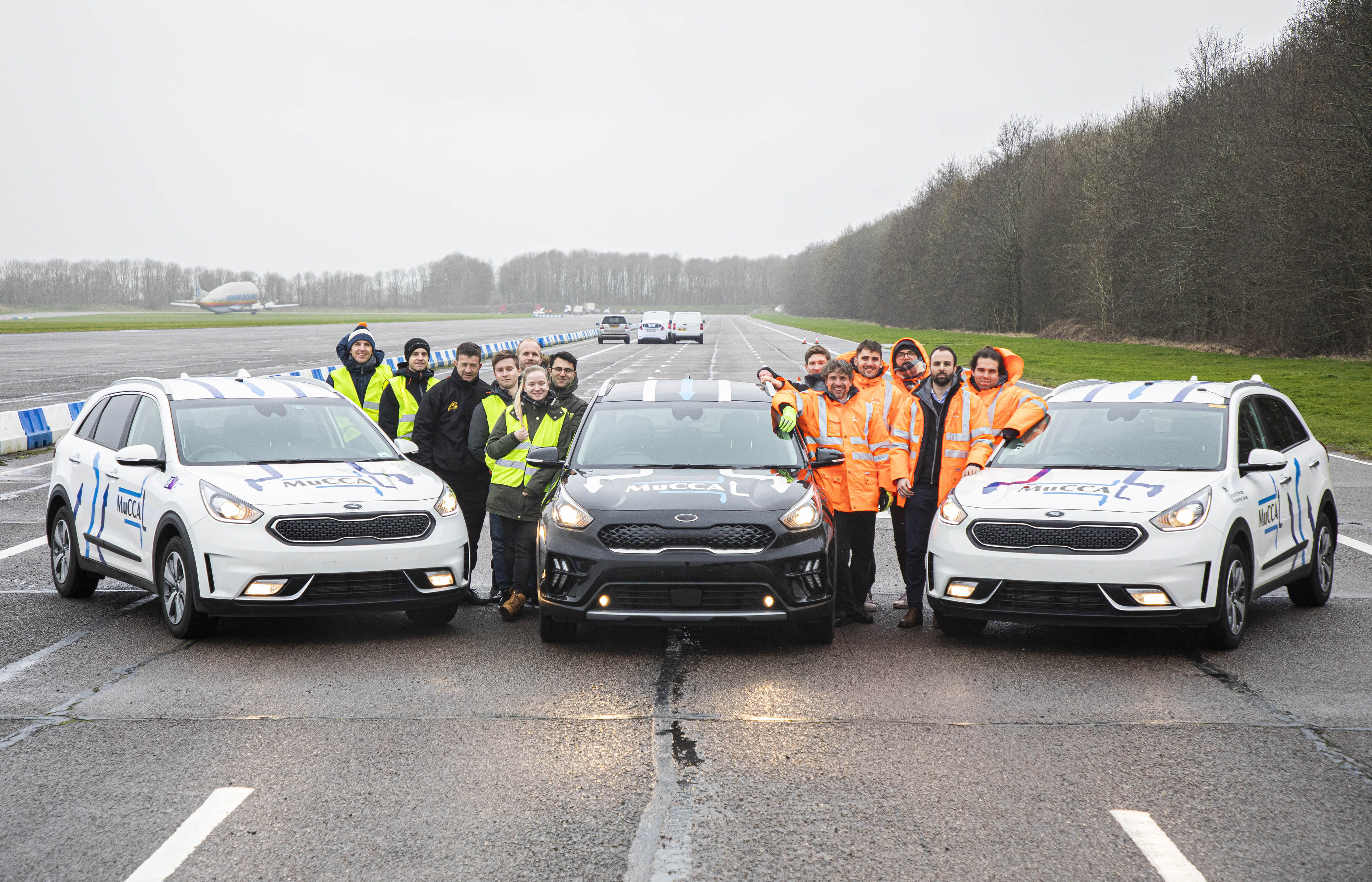 A group picture of those involved with the MuCCA driverless car project. 