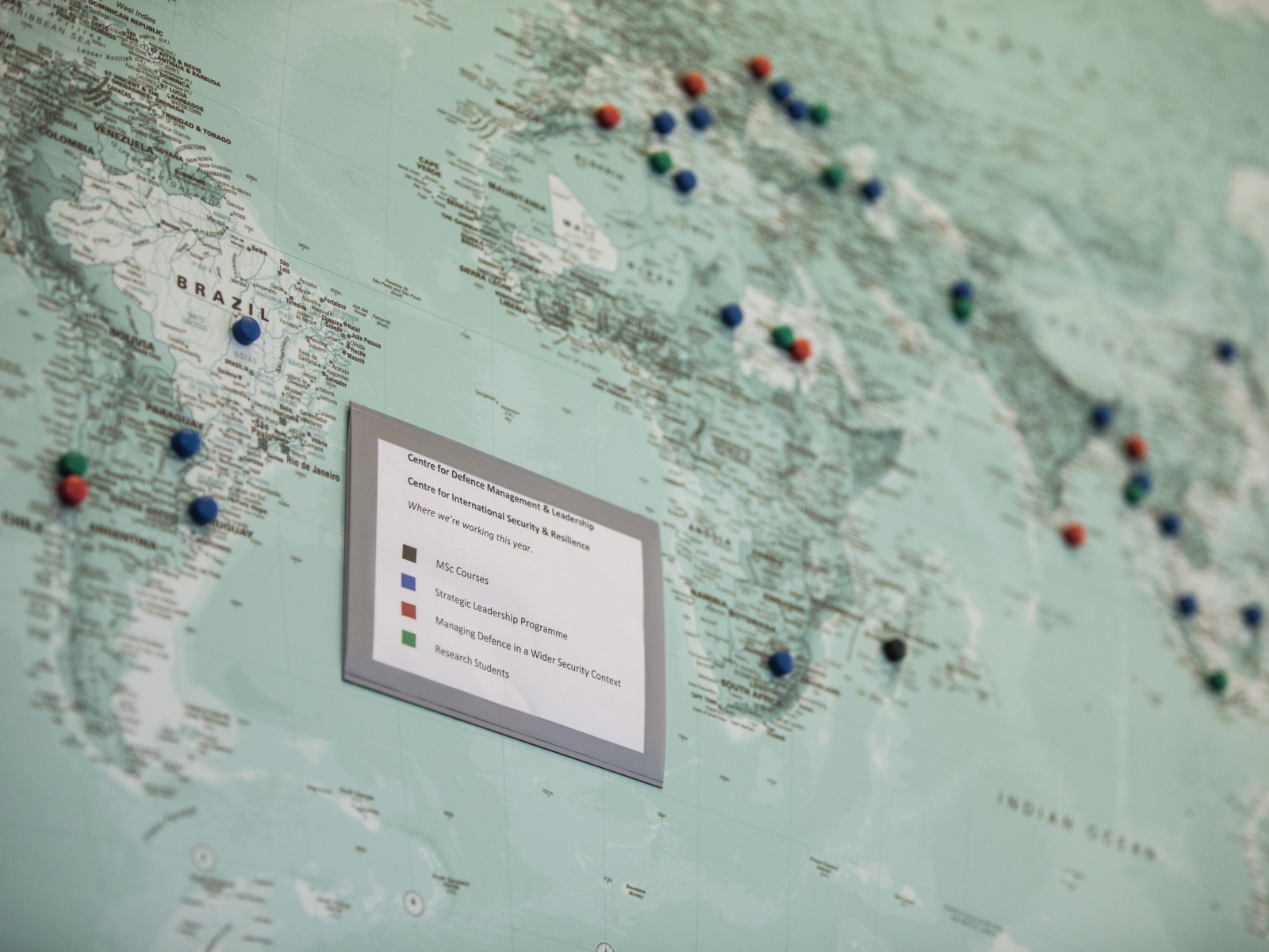Close-up of strategy map