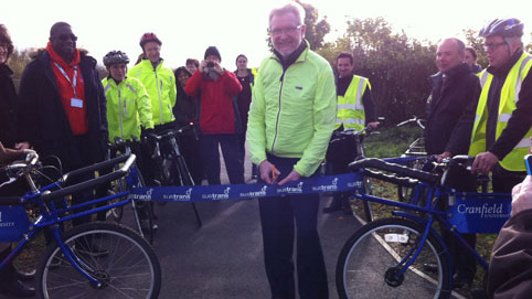 Cranfield's cycle path is officially opened