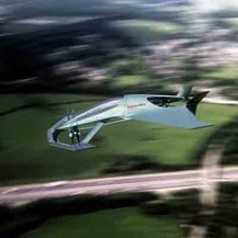 The Volante Vision Concept, an flying autonomous hybrid-electric vehicle. 