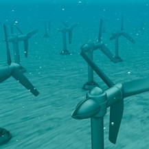 Underwater tidal turbines