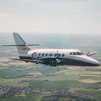 Jetstream aircraft in flight