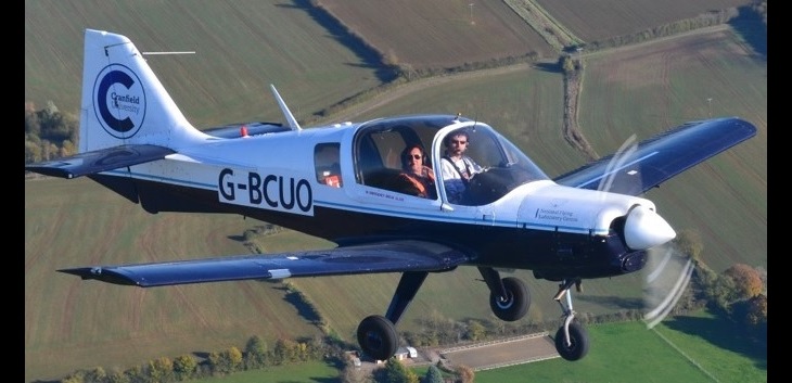 Bulldog aircraft in flight