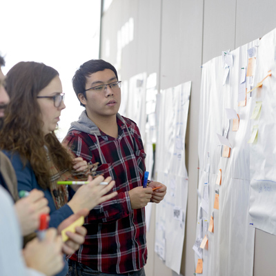 planning process post-its and flip-charts