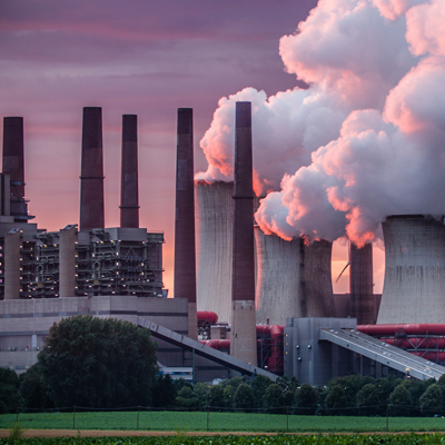 Power plant chimneys