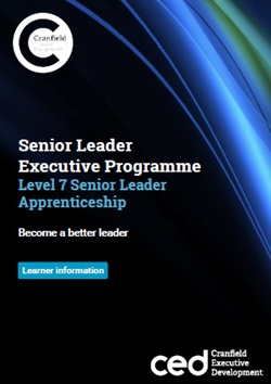 Senior Leader Executive Programme learner brochure