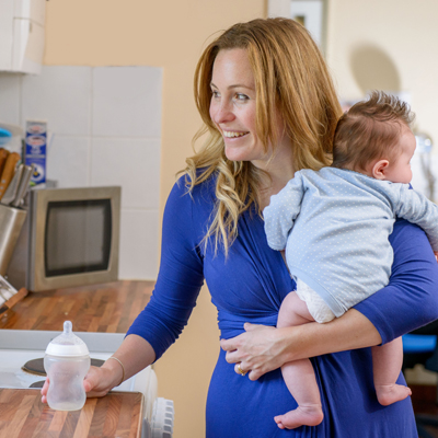 Woman and her baby