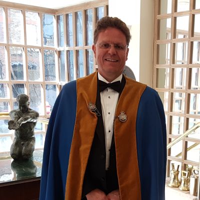 Professor Mark Jolly before being made a Liveryman of the Worshipful Company of Founders of the City of London.
